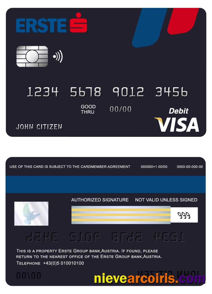 Austria Erste Group bank visa card